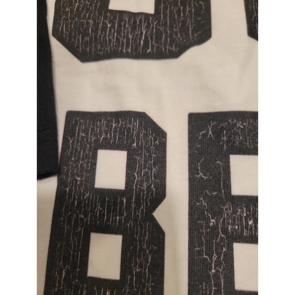 L A T Apparel Oh My God Becky Baseball Tee White Black Size 2 Graphic - Picture 6 of 8
